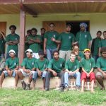 Le groupe Ã©lÃ¨ves "restauration du patrimoine" au complet Ã  Fort Teremba.